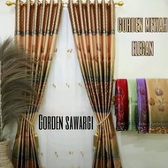 Gorden jendela motif bunga tulip turki terbaru import mewah 2023/ Gorden jendela panjang murah cuci 