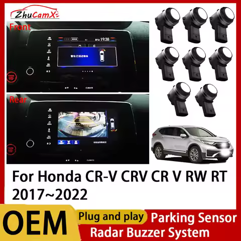 ZhuCamX Front Rear Parking Sensor Assistance Backup Radar Buzzer System for Honda CR-V CRV CR V RW R