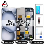 จอ LCD คุณภาพสูงสำหรับ Itel A80 A671L A671LC จอแสดงผลหน้าจอสัมผัสอะไหล่ทดแทนประกอบ Digitizer