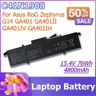 C41N1908 15.4V 76Wh 4800mAh Laptop Battery for Asus RoG Zephyrus G14 GA401 GA401II GA401IV GA401IH G