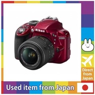 [Used in Japan] Nikon D3300 Digital SLR Camera 18-55 VR II Lens Kit Red D3300LKRD