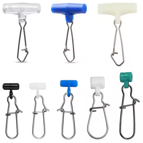 16Pcs Fishing Line Sinker Slides Heavy Duty Sinker Slider Swivel with Duo Lock Hooked Snaps Saltwate