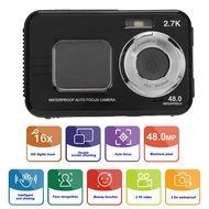 Digital Camera  2.7K Video Output Dual Screen Auto Focus US Plug 110‑240V 48MP Waterproof for Travel