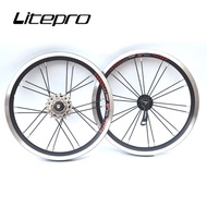 Litepro Folding Bike 412 Wheelset 14/16inch Outer 3 Shifter Wheelset Three Speed Bike Wheels Rim Folding Bike BMX Wheel Set