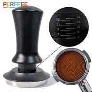 Tamper Kopi 54mm Ripple Base Espresso Tamper Barista Spring Loaded Coffee Tamper dengan Petunjuk Ked