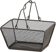 Abite FI-501-BR Storage Box, Mesh, Handle Basket, S, Brown