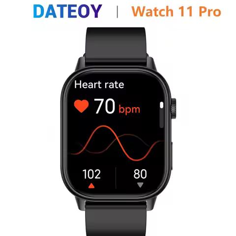 DATEOY Watch 11 Pro Smart Watch Whatsapp Men AMOLED AI Music AOD Fitness Tracker Women Smartwatch fo
