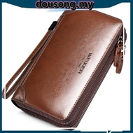 LouisWill Wallet for Men Long Wallet Dompet Lelaki Kulit original Beg Duit Lelaki panjang Money Bag 