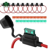 Medium Blade Fuse 12AWG Inline Fuse Holder, 30 Amp& 40 Amp ATO/ATC in Line Fuse for Marine for Car A