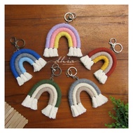 GANTUNGAN Rainbow Macrame Bag Hanger/Rainbow Keychain Keychain/Bag Charm