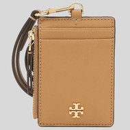 Tory Burch Emerson Leather ID Lanyard Cardamom