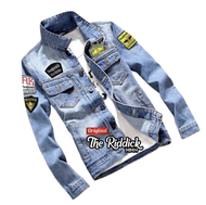 jaket jeans premium kualitas TOKO Razka.shope / jaket dengan model SANGHAI Tempel BULU dengan kualit