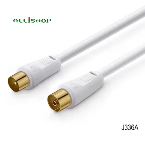 TV Antenna 9.5MM Male to Female RG6 Quad Shield CL2 Satellite Extension Cable Flylead Aerial Male to