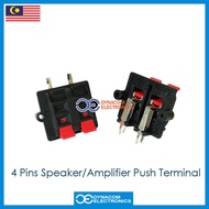 4 Pins 1PC Speaker Box Push Terminal Amplifier Terminal [Terminal Tekan Kotak Speaker Box Terminal A