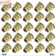 ICAOE103 50pcs Threaded Insert Nuts, Industrial Use Hex Socket Drive Furniture Screw Nut, Industrial