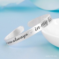 Bracelet Open Bracelet Pure Silver Men Women Bracelet Silver Jewelry Brushed 9999 Matte Sterling Sil