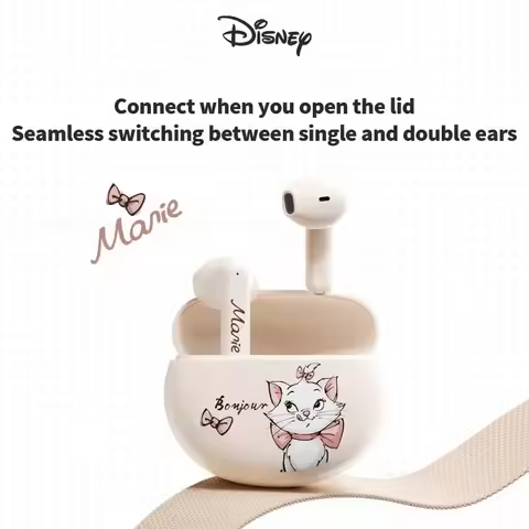 Disney Earbuds Cartoon Cute Wireless Earphones Bluetooth 5.4 Gaming Headset Noise Reduction Headphon