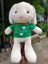 กระต่าย กระต่ายตัวใหญ่  ขนาด 1 เมตร งานปักสวยๆ  น่ารัก น่ากอด  ผ้านุ่มมาก สินค้าผลิตในไทย  พร้อมส่ง