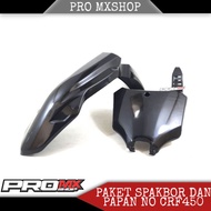 FRONT FENDER CRF BLACK 450 PNP CRF 150L KLX BF/DTRAVKER PLUS NUMBER PLATE SPAKBOR PACKAGE PLUS NUMBE