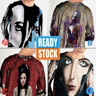 Amy Lee Evanescence T-shirt Long Sleeve Polyester T-shirt Fullprint Jersey