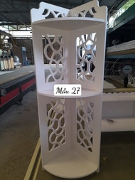 Kệ góc kệ để đồ nhà tắm Mẫu hoa văn chất liệu gỗ nhựa chống nước tuyệt đối 100%