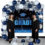 59pcs Graduation Balloon Arch Kit Class of 2026 Black Gold Confetti Balloons Congrats Grad Party Dec
