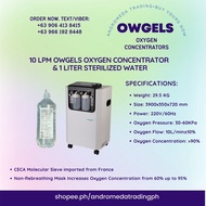 Owgels 10 Liters Per Minute (10 LPM) Oxygen Concentrator Heavy Duty w/ A-B Intelligent Alarm Bundle