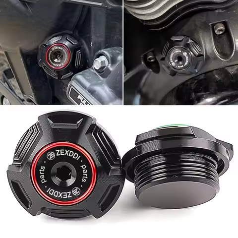 Motorcycle CNC Engine Oil Filler Cap Plug Cover For Kawasaki KLR 650 Z750 ZX6R ZX9R ZX10R Versys X30