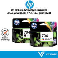 [Original] HP 704 Black Tri-color Ink Cartridge HP Deskjet Ink Advantage 2010 Printer K010, 2060 All-in-One Printer K110