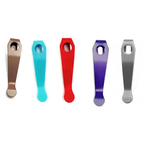 9 Colors CNC Knife Titanium Pocket Clip Back Clamp For Spyderco Para3 Lightweight Dragonfly Autonomy