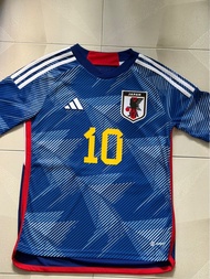 Adidas 日本2022-23 世界盃主場兒童球衣連Minamino 10 號印字 size 160cm
