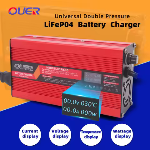87.6V 5A LiFePO4 Charger With Fan Digital Display Used For 72V 76.8V 24S LiFePO4 LFP Battery Fast Ch