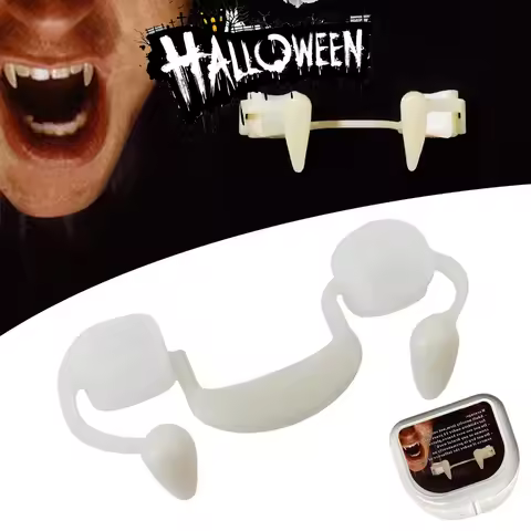 Retractable Halloween Vampire Fangs Scary Party Cosplay Vampire Fangs Funny Event Diy Decor Dentures