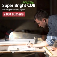 USNOW LED Work Light, Cordless Super Bright Rechargeable Work Light, 2Pack 3 Light Modes 180° Rotati
