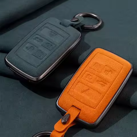 Aluminium Alloy Leather Car Key Case Cover for Land Rover Range Rover Sport Evoque Discovery 3 4 5 f