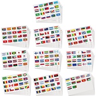Hooqict 960 Pieces World Flag Stickers 192 Country Flags of The World Mini Flags Passport Stickers f