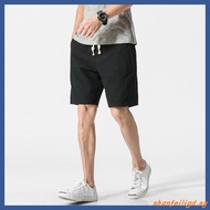 【Plus Size】9XL Men Big Summer Oversize Elastic Waist Casual Flax Bermuda Male Beach Linen Shorts 6XL
