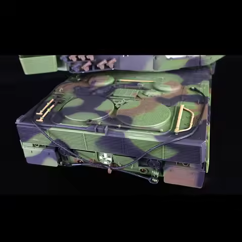 2.4G HENG LONG 1/16 Scale 7.0 Plastic Leopard2A6 RTR RC Tank Barrel Recoil 3889 Remote Control Toys 