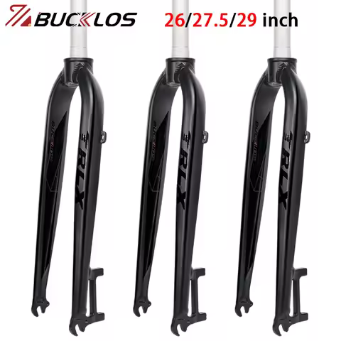 BUCKLOS Mountain Bike Fork 26/27.5/29inch MTB Forks Aluminum Alloy Bicycle Rigid Fork QR 9*100mm For