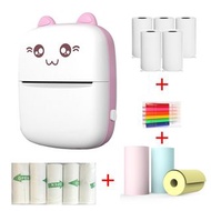 Portable Thermal Printer MINI CAT Print Photo Pocket Thermal Label Printer 58mm Printing Wireless Bl