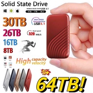 ✺✉✐ New Original Portable SSD 500GB 2TB Type-C USB 3.1 Hard Disk SSD 2TB 4TB 6TB 8TB 16TB 30TB 64TB SSD Hard Disk for Laptop/PC