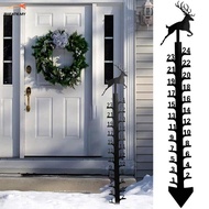 Snow Gauge Metal Snow Measuring Stick Handmade Snowfall Measuring Gauge Garden Stakes for Outdoor De