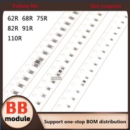 100PCS 0603 0805 1206 Chip Resistor 62R 68R 75R 82R 91R 110Rω 1%