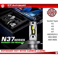 NOVSIGHT N37 (120W BRIGHTEST Car LED lights HB3 HB4 H11 H4 H7 22000LM 6500K Auto Headlamp / Car Repl