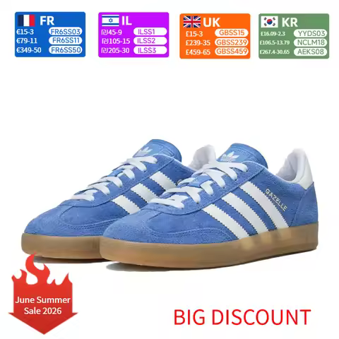 adidas Originals GAZELLE INDOOR Unisex Sneakers Vintage Classic Design Soft Cushioning Comfort Every