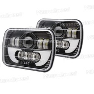 Lampu Daymaker LED Original 7 Inch Jeep Feroza L300 Mobil Lampu Hi/Lo Depan Proyektor Type Lampu