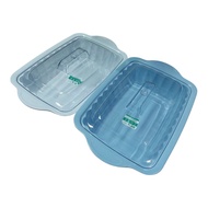 Wadah Saji Melamin Set Tutup Transparan Besar 12,5 Inch ONYX SEIV Casserole Basi Sayur Tahan Panas