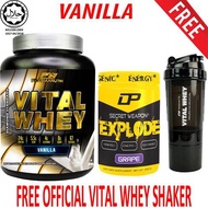Vital Whey Halal 2kg/4.41lbs100% Whey Isolate With 24g Protein 67 Servings(Vanilla) + DP Secret Weap