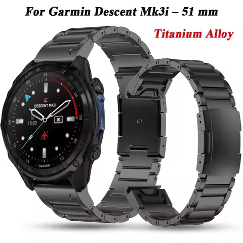 26 22mm Titanium Alloy Watch Strap For Garmin Descent Mk3i 51mm Mk2i Mk2 Mk1 Fenix 6X Pro 7X 7 5X 5 