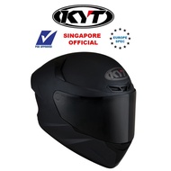 KYT TT Course Plain Colour Matt Black Full Face Helmet PSB Approved